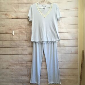VERMONT COUNTRY STORE‎ PAJAMA SET IN SOFT BLUE KNIT